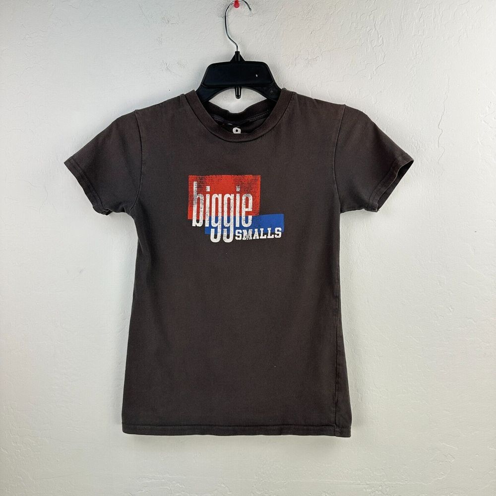 The Notorious Big CottonOn Tshirt Kid 8 Gray Red Biggie‎ Smalls Short Sleeve Tee